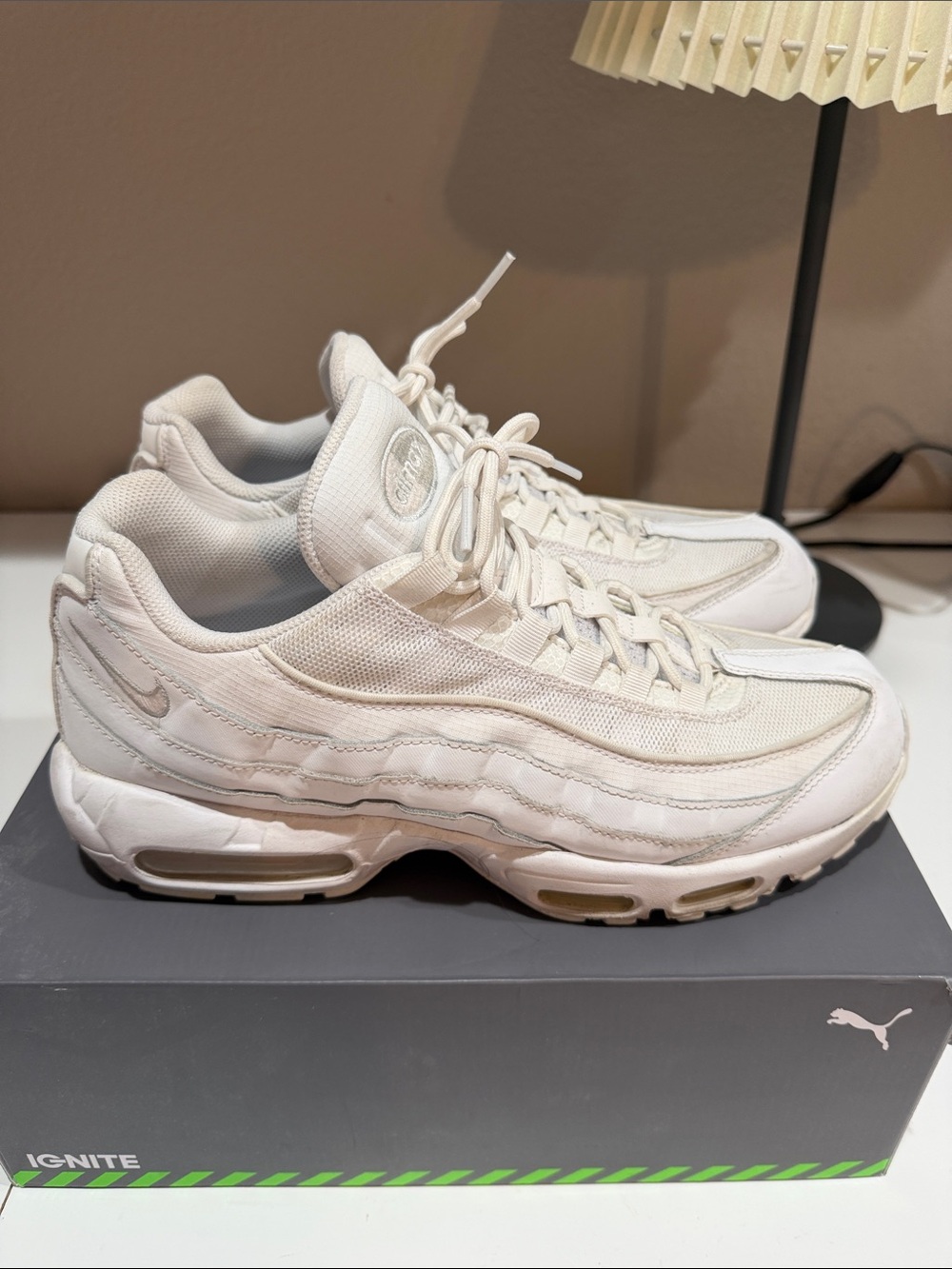 Nike Beige/Off-White Air Max 95 Sneakers